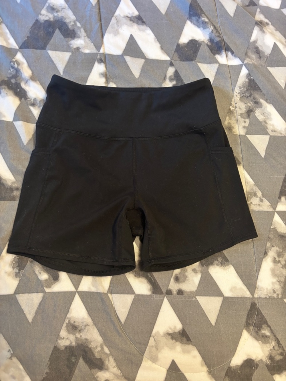 RBX Black High-Rise Athletic Shorts with Side Pockets